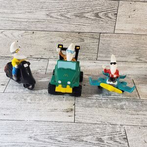 McDonald's Happy Meal toys 1988 Mac Tonight Moon Man On Scooter In Jeep & Plane